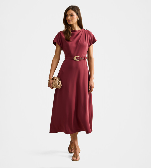 Forever New  Midi Dresses - Red Midi Dresses