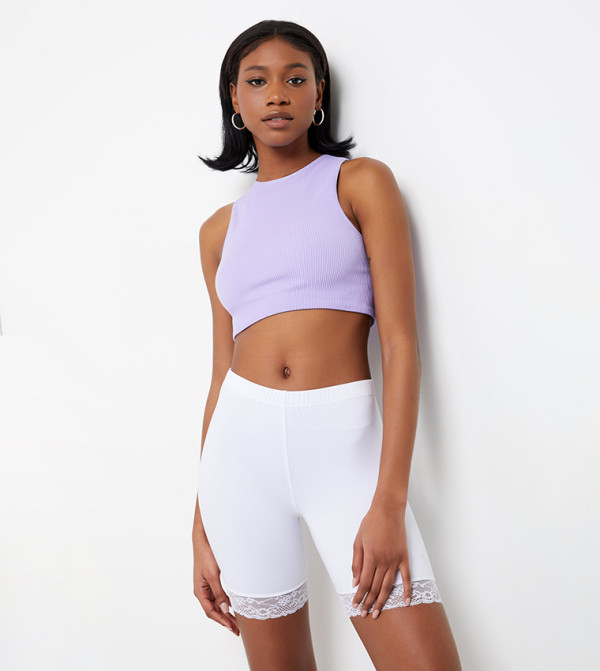 Ardene  Track Shorts - White Track Shorts