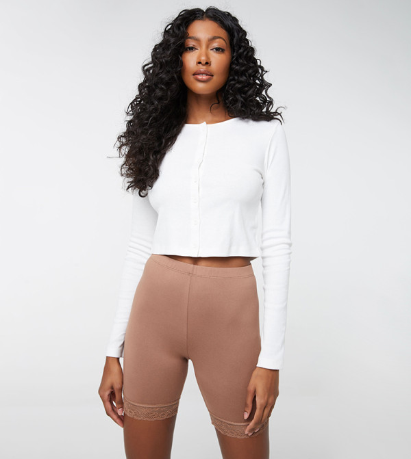 Ardene  Track Shorts - Brown Track Shorts