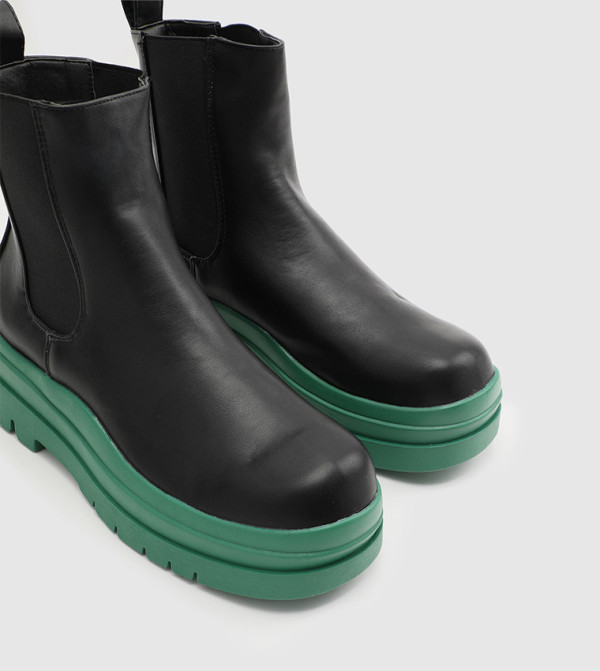 Ardene Platform Footwear - Black Chelsea Boots