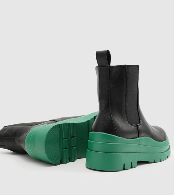 Ardene Platform Footwear - Black Chelsea Boots