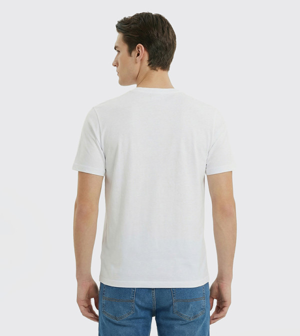 بيفرلي هيلز بولو كلوب  تيشيرتات بياقة دائرية  - أبيض Round Neck T-Shirts