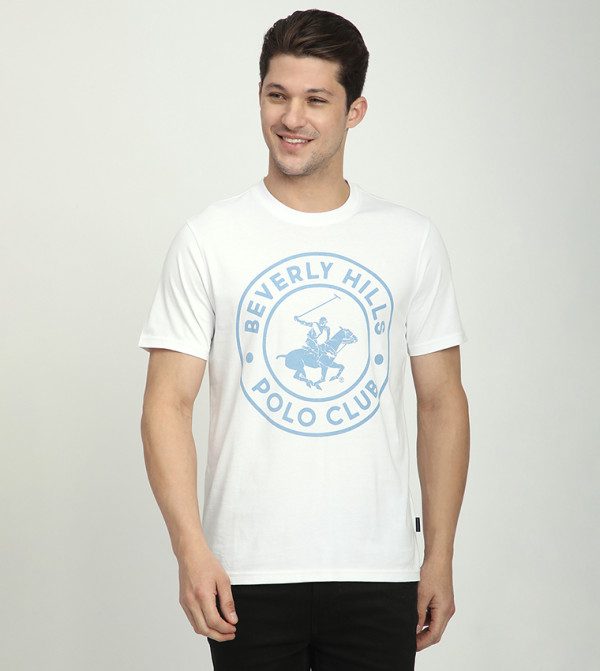 بيفرلي هيلز بولو كلوب تيشرتات وبلايز - أبيض Round Neck T-Shirts