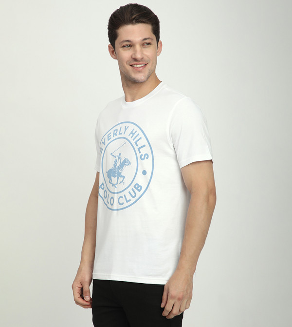 بيفرلي هيلز بولو كلوب تيشرتات وبلايز - أبيض Round Neck T-Shirts