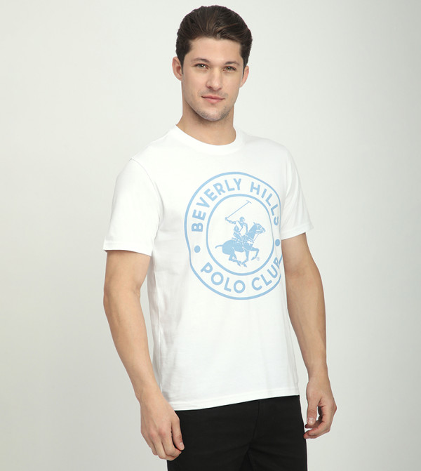 بيفرلي هيلز بولو كلوب تيشرتات وبلايز - أبيض Round Neck T-Shirts