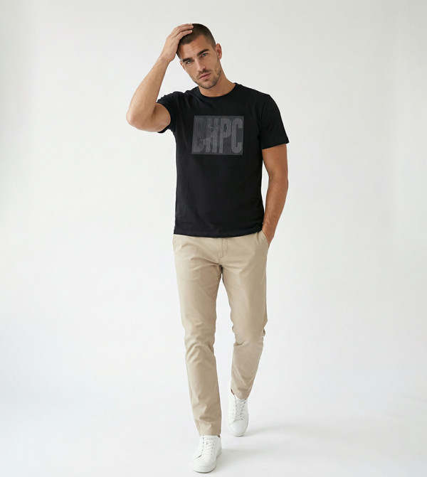 بيفرلي هيلز بولو كلوب  ملابس - أسود Round Neck T-Shirts