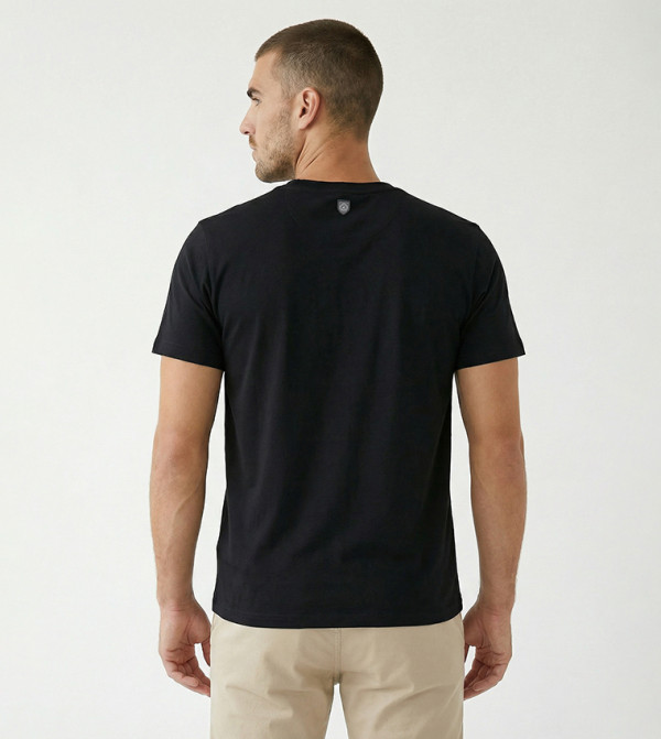 بيفرلي هيلز بولو كلوب  ملابس - أسود Round Neck T-Shirts