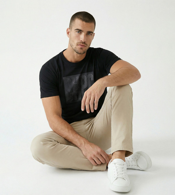 بيفرلي هيلز بولو كلوب  ملابس - أسود Round Neck T-Shirts