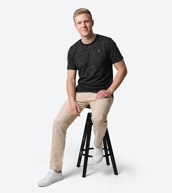 Beverly Hills Polo Club  T-Shirts - BLACK Round Neck T-Shirts