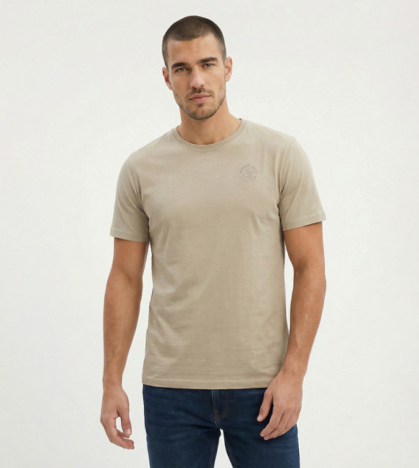 Beverly Hills Polo Club Beverly Hills Polo Club - Khaki Round Neck T-Shirts