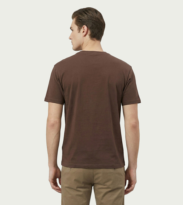 Beverly Hills Polo Club  - Brown Round Neck T-Shirts