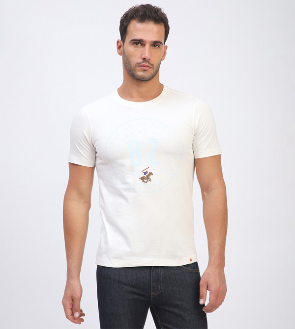 Beverly Hills Polo Club  heat-ready-essentials - White Round Neck T-Shirts