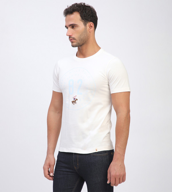 Beverly Hills Polo Club  heat-ready-essentials - White Round Neck T-Shirts
