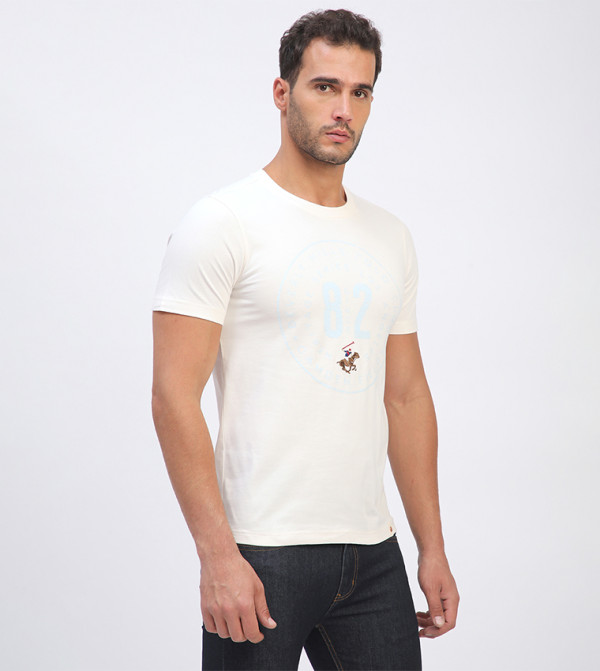 Beverly Hills Polo Club  heat-ready-essentials - White Round Neck T-Shirts