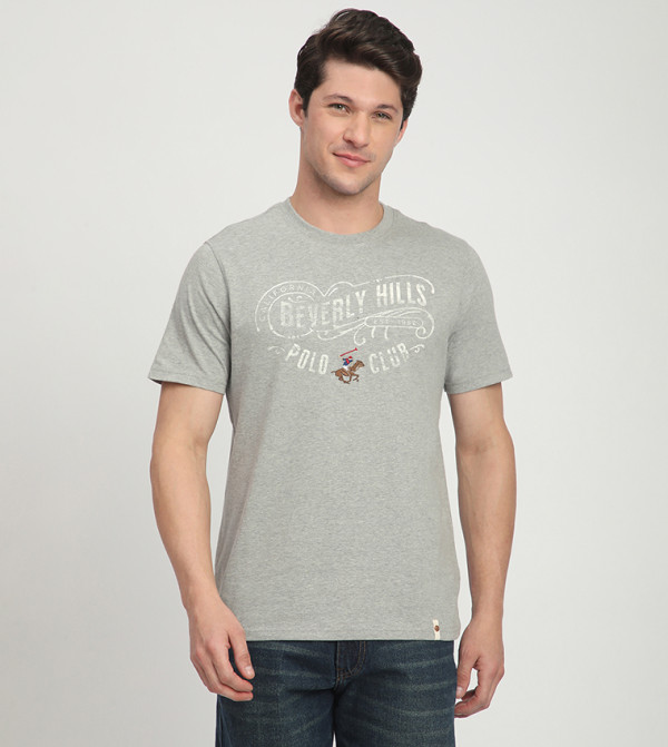 بيفرلي هيلز بولو كلوب تيشرتات وبلايز - رمادي Round Neck T-Shirts