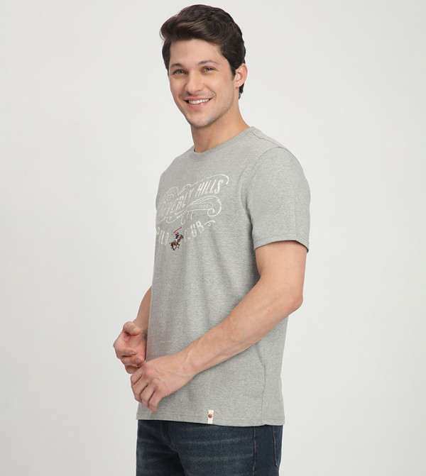 بيفرلي هيلز بولو كلوب تيشرتات وبلايز - رمادي Round Neck T-Shirts