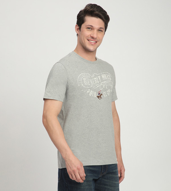 بيفرلي هيلز بولو كلوب تيشرتات وبلايز - رمادي Round Neck T-Shirts