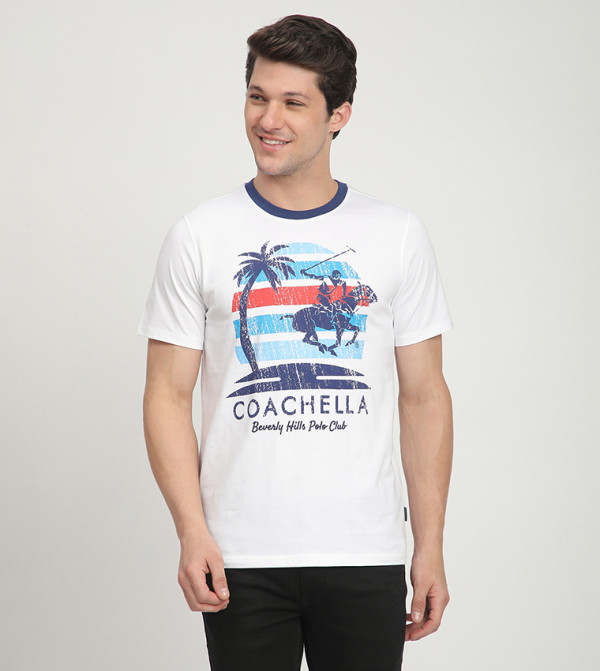 بيفرلي هيلز بولو كلوب heat-ready-essentials - أبيض Round Neck T-Shirts