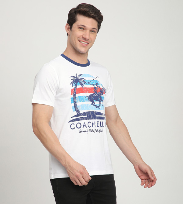 بيفرلي هيلز بولو كلوب heat-ready-essentials - أبيض Round Neck T-Shirts