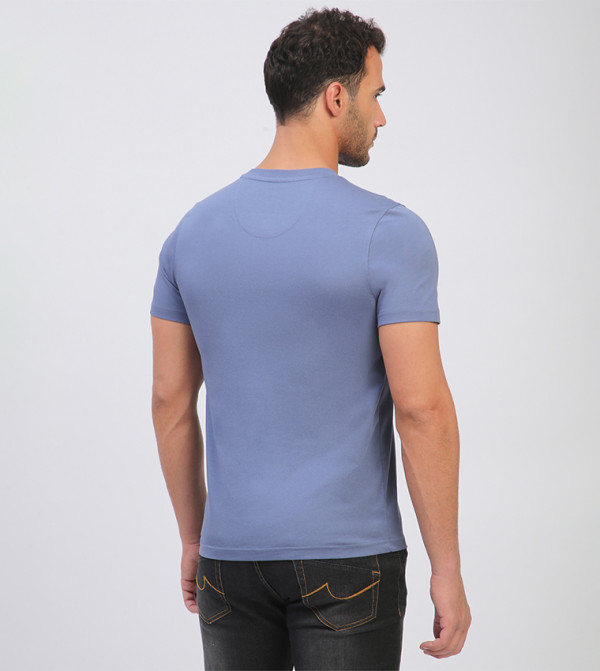 Beverly Hills Polo Club  T-Shirts - Blue Round Neck T-Shirts