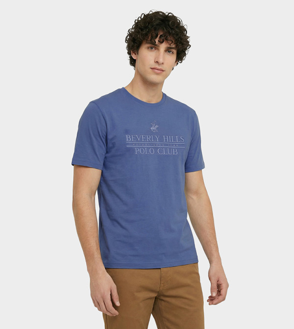 Beverly Hills Polo Club T-Shirts - Blue Round Neck T-Shirts