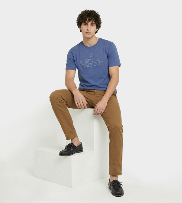 Beverly Hills Polo Club T-Shirts - Blue Round Neck T-Shirts