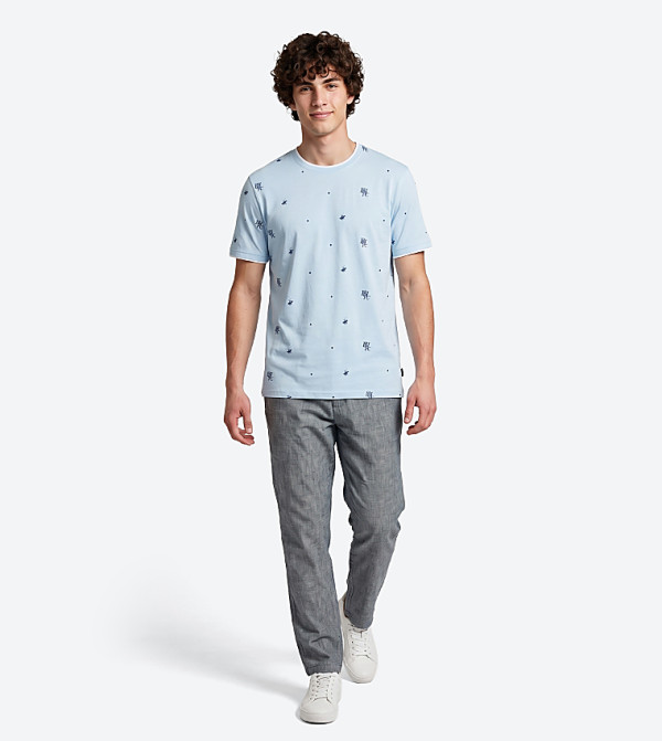 بيفرلي هيلز بولو كلوب  - أزرق فاتح Round Neck T-Shirts
