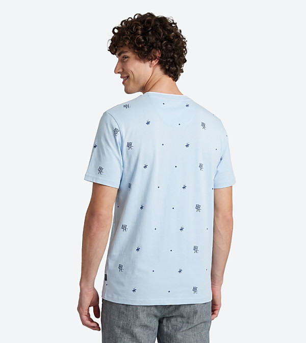 بيفرلي هيلز بولو كلوب  - أزرق فاتح Round Neck T-Shirts