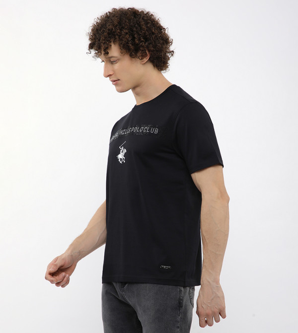 بيفرلي هيلز بولو كلوب  تيشرتات وبلايز - أسود Round Neck T-Shirts