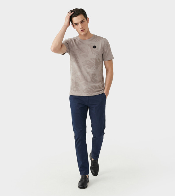 Beverly Hills Polo Club  workwear-reworked - Grey Round Neck T-Shirts