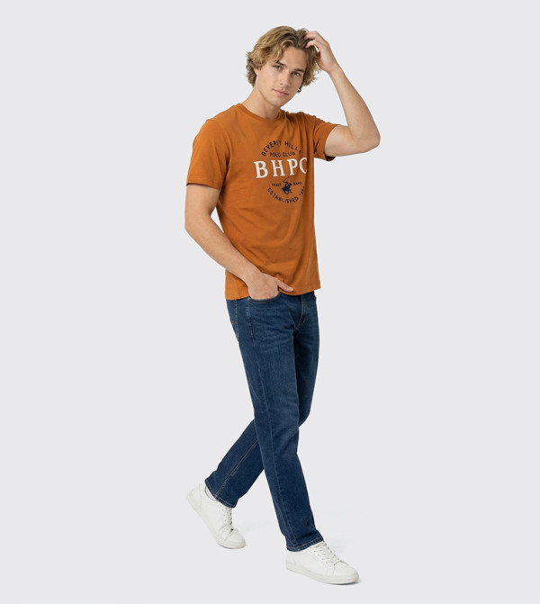 بيفرلي هيلز بولو كلوب بيفرلي هيلز بولو كلوب - أصفر غامق  Round Neck T-Shirts
