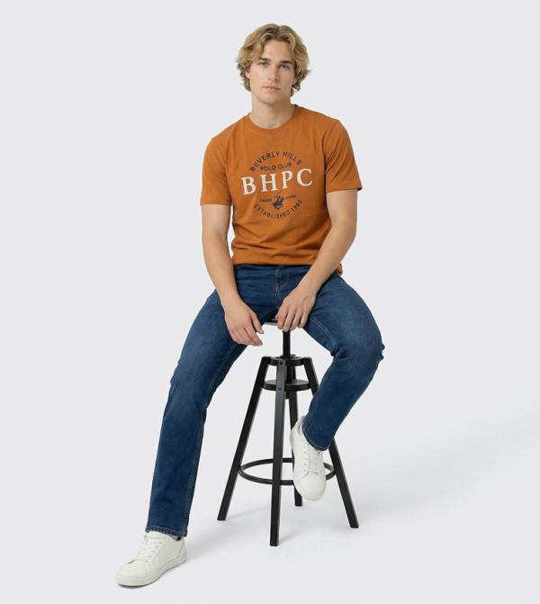 بيفرلي هيلز بولو كلوب بيفرلي هيلز بولو كلوب - أصفر غامق  Round Neck T-Shirts