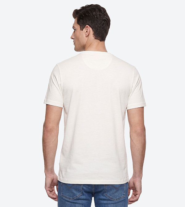 Beverly Hills Polo Club  T-Shirts - Off White Round Neck T-Shirts