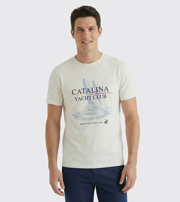 Beverly Hills Polo Club Beverly Hills Polo Club - Off White Round Neck T-Shirts