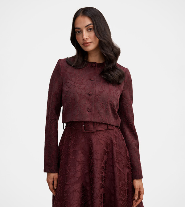 Forever New  Casual Jackets - Maroon Casual Jackets