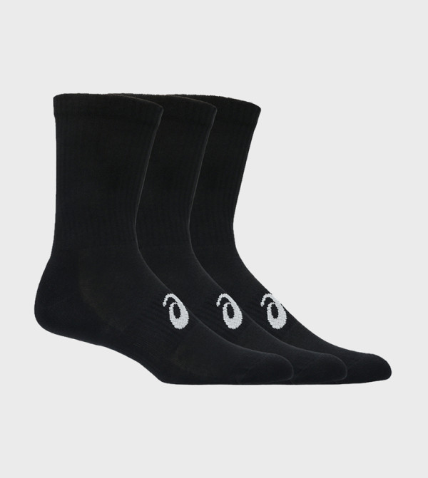 اسيكس  جوارب للمنتصف الساق  - أسود Calf Length Socks