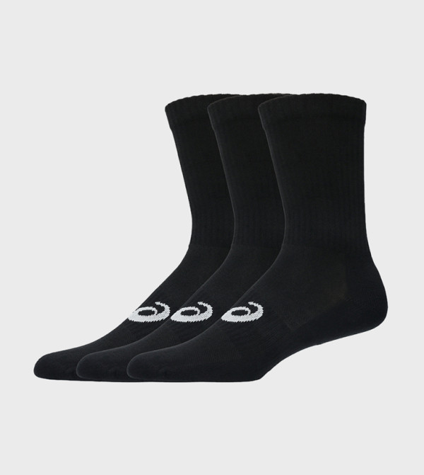 اسيكس  جوارب للمنتصف الساق  - أسود Calf Length Socks