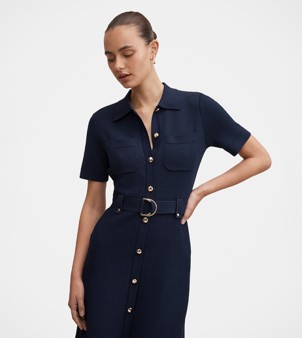 فوريفر نيو فوريفر نيو - كحلي Shirt & T-Shirt Dresses