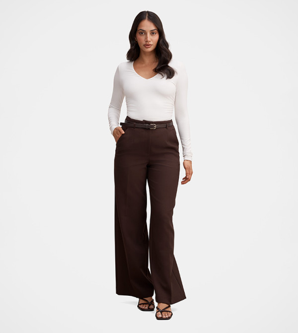 Forever New  Formal Pants - Brown Formal Pants