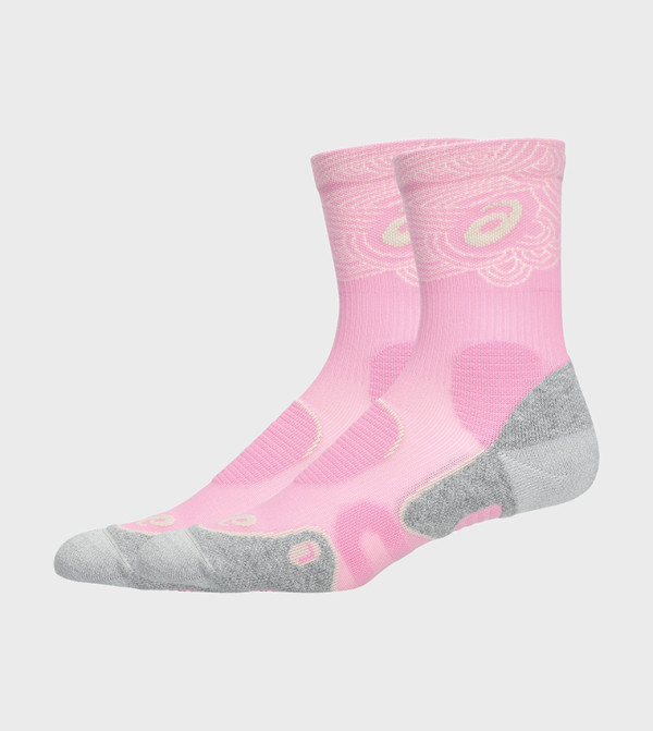 اسيكس  جوارب للمنتصف الساق  - وردي Calf Length Socks