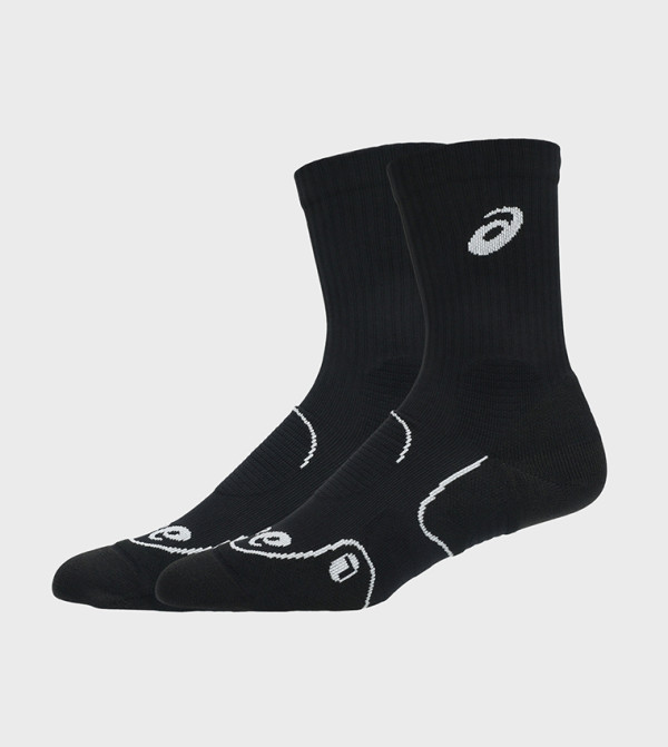 اسيكس  جوارب للمنتصف الساق  - أسود Calf Length Socks