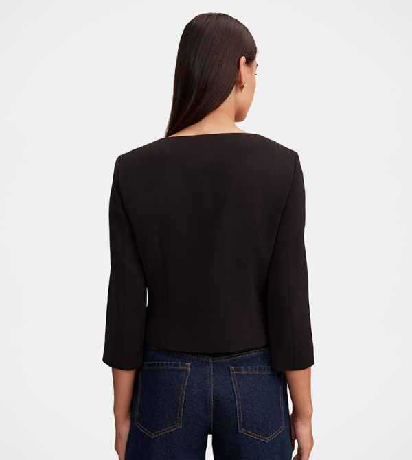 فوريفر نيو توبات قصيرة - أسود Cropped Tops