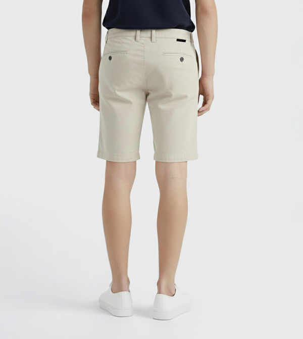 Beverly Hills Polo Club  Clothing - Off White Casual Shorts
