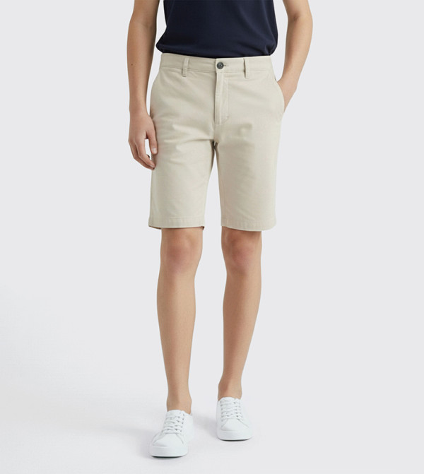 Beverly Hills Polo Club  Clothing - Off White Casual Shorts
