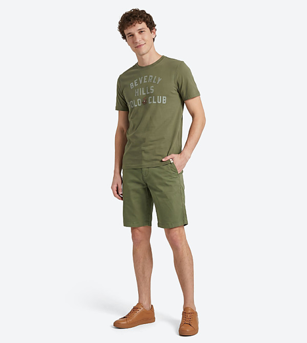 Beverly Hills Polo Club  Shorts - Olive Chino Shorts