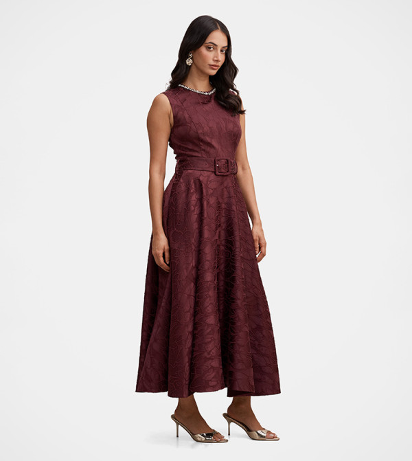 Forever New  Midi Dresses - Maroon Midi Dresses