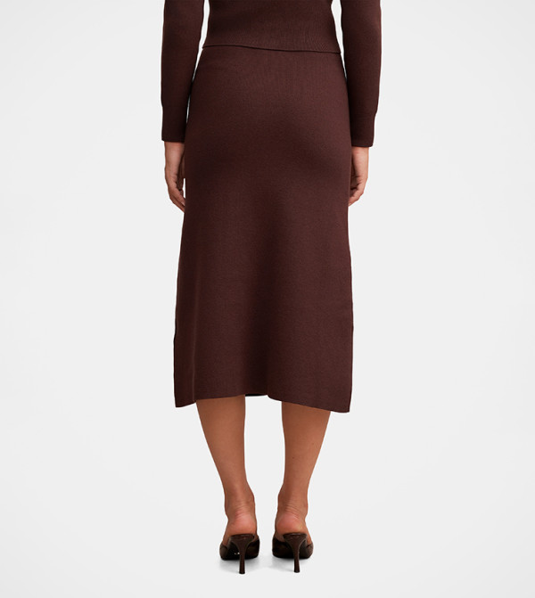 Forever New  Midi Skirts - Brown Midi Skirts