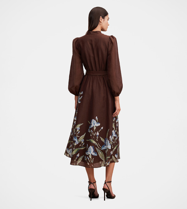 فوريفر نيو  فساتين كاجوال - بني  Midi Dresses
