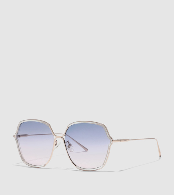 30 سندايز 90s-revival - شفاف  Square Sunglasses