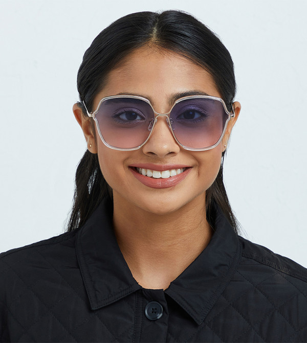 30 سندايز 90s-revival - شفاف  Square Sunglasses